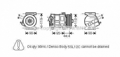 AVA QUALITY COOLING ftk394 -  Компрессор, кондиционер